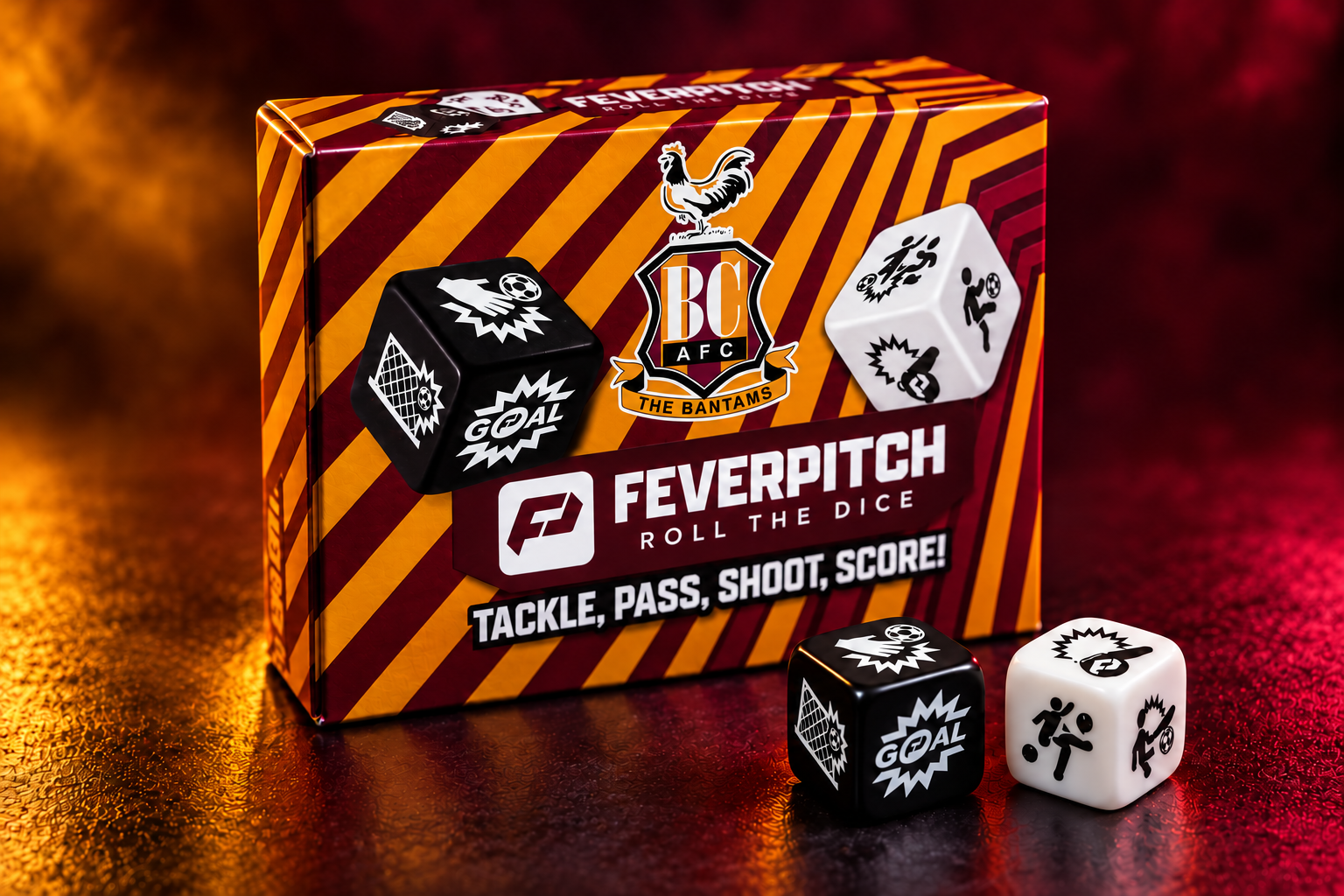 Illustrative Bradford City AFC Feverpitch box and football dice